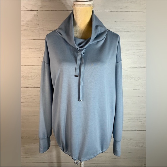 Jones New York Sport Light Blue Cowl Neck Pull Over EUC - Picture 1 of 7
